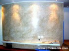 Spatolato parete curva per tv - Muratore Imbianchino Roma 